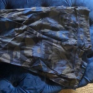 ZARA BLUE PRINTED CHINOS